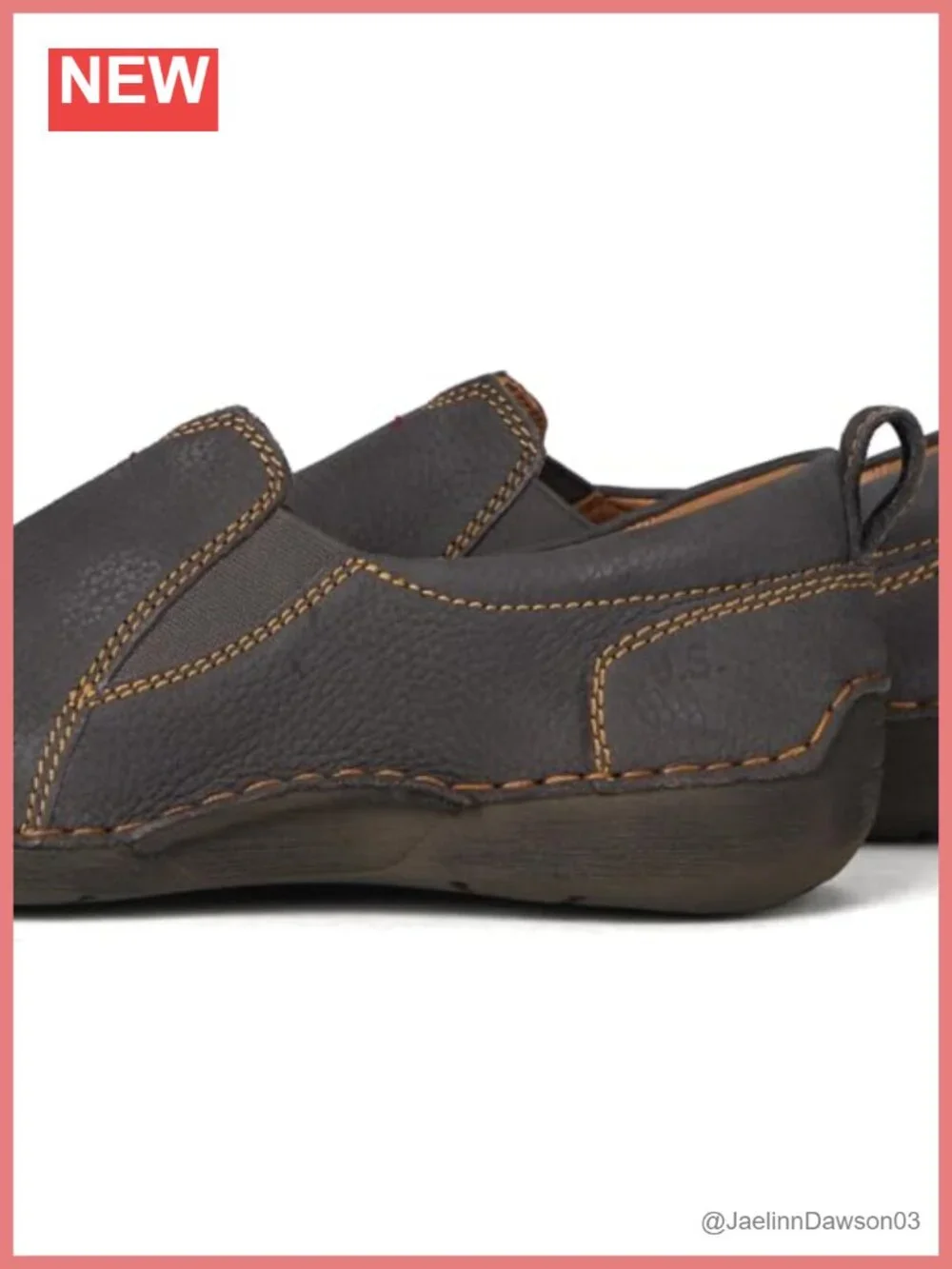 Leather Hand-Sewn Slip-On Loafers with Removable Insole